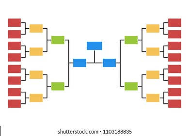 Tournament Bracket 8 Team Icon Template