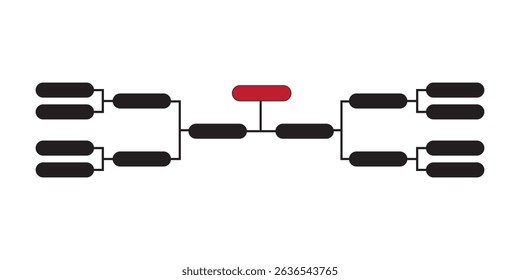 Tournament Bracket blank. Sport game tournament championship contest. Board chart with champion trophy prize. modern