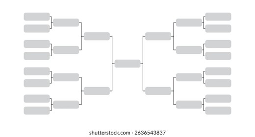 Tournament Bracket blank. Sport game tournament championship contest. Board chart with champion trophy prize. modern
