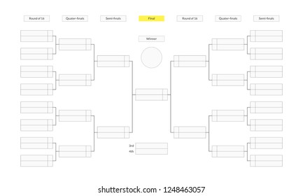 Tournament Bracket Championship Infographics Chart Template Stock ...