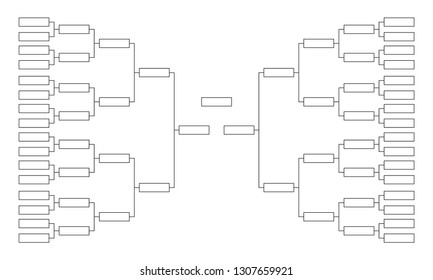 Tournament Bracket Empty Template Competition Charts Stock Illustration ...