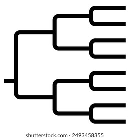 tournament bracket icon templates vector line icon , playoff, march, madness
