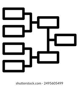 tournament bracket icon templates vector line icon , playoff, march, madness
