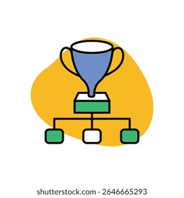 Tournament Bracket Icon vector stock illustration
