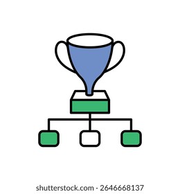 Tournament Bracket Icon vector stock illustration