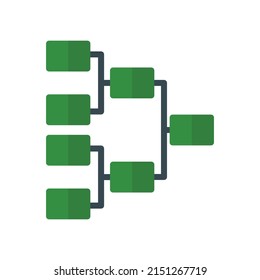 Tournament bracket icon vector. suitable for football symbol, sport. flat icon style. simple design editable. Design simple illustration