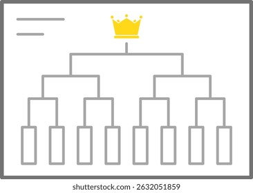 Tournament Bracket Isolated Vector Illustration