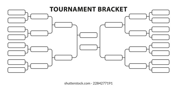 Tournament Bracket. Soccer championship scheme. Football sport. World championship tournament bracket. Empty tourney infographics template. Vector illustration