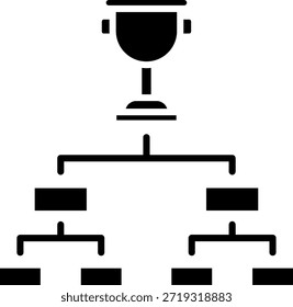 Tournament Bracket with Trophy Icon