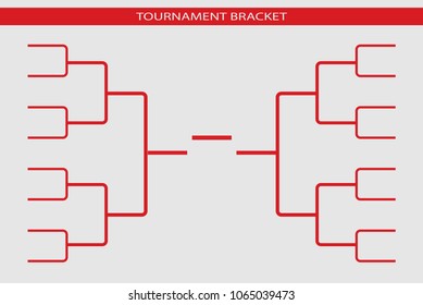 Tournament bracket vector. 16 teams grid.Championship template.