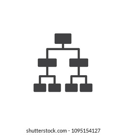 Tournament bracket vector icon. filled flat sign for mobile concept and web design. Soccer championship scheme simple solid icon. Symbol, logo illustration. Pixel perfect vector graphics