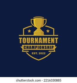 Tournament championship logo vector. Trophy logo