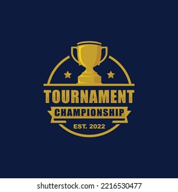 Tournament championship logo vector. Trophy logo