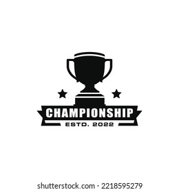 Tournament championship logo vector. Trophy logo