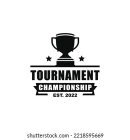 Tournament championship logo vector. Trophy logo