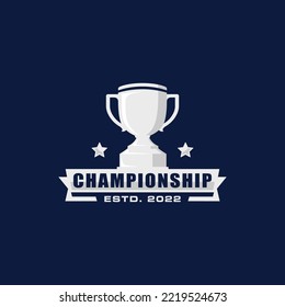 Tournament championship logo vector. Trophy logo