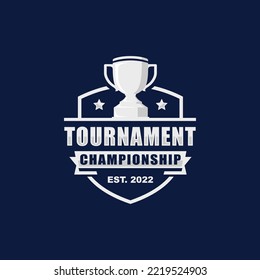 Tournament championship logo vector. Trophy logo