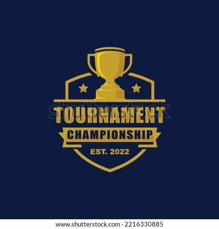 Tournament championship logo vector. Trophy logo