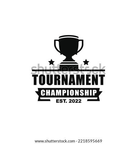 Tournament championship logo vector. Trophy logo