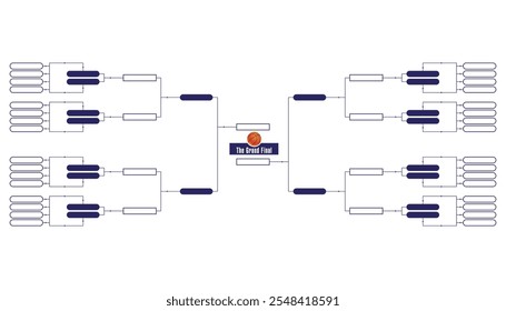 Tabla de torneos para grupos y Equipos - Vector de soporte de playoffs