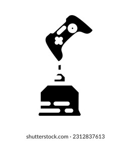 tournament cyber sport glyph icon vector. tournament cyber sport sign. isolated symbol illustration