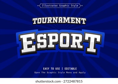 Editierbarer Texteffekt für Turnier-Esport