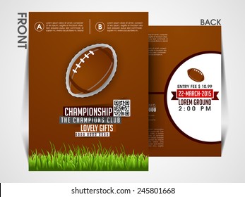 Tournament flyer template Eps10, Brochure, magazine cover.