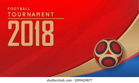 tournament football cup 2018. vector background