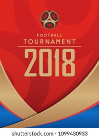 tournament football cup 2018. vector background