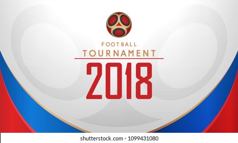 tournament football cup 2018. vector background