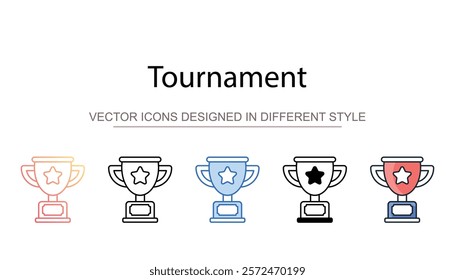 Tournament icon design with white background stock illustration