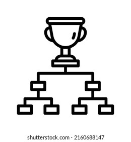 Tournament Icon. Line Art Style Design Isolated On White Background