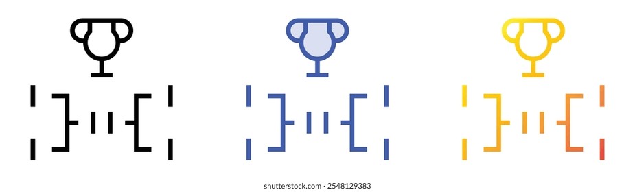 tournament icon. Linear, Blue Fill and Gradient Style Design Isolated On White Background