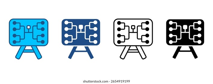 Ícone De Torneio Definido Com Vários Estilos. Ilustração de vetor