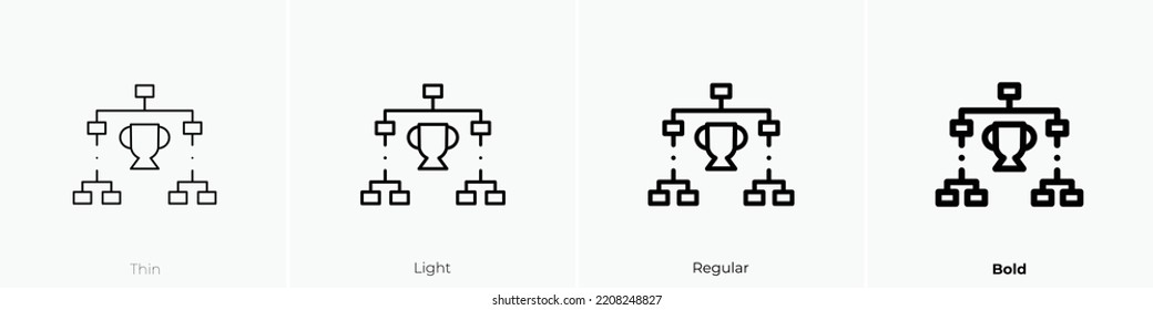 tournament icon. Thin, Light Regular And Bold style design isolated on white background