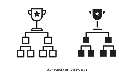 Ícones de torneios conjunto de vetores simples. conjunto de símbolos de sinais de logotipo