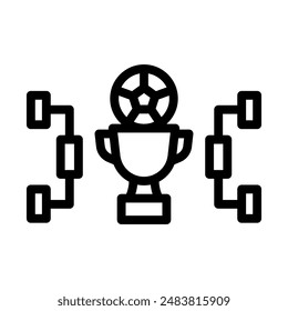 Turnierlinie Symbol Illustration Vektorgrafik Grafik. Vektorgrafik-Grafik für einfache Elementdarstellung, geeignet für App, Websites und Präsentationen auf weißem Hintergrund