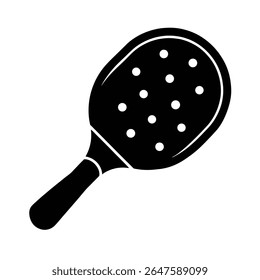 Tournament pickleball paddle vector silhouette
