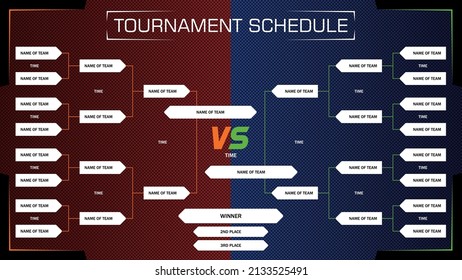 Tournament schedule for 16 team