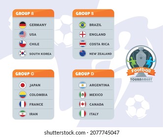 tournament soccer groups four templates