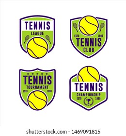 Tournament Tennis Championship Logo Set