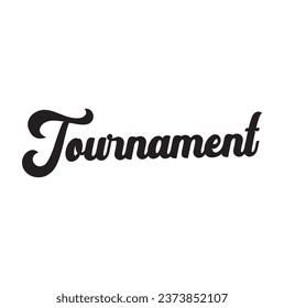 tournament text on white background.