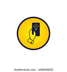 Tourniquet and card at hand Icon vector 