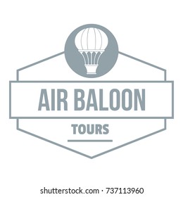 Tours air balloon logo. Simple illustration of tours air balloon vector logo for web