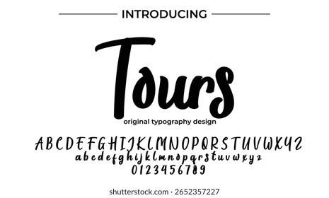 Tours - Elegant Script Font for Smooth Handwritten Design and Creative Typography
