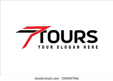 Tours letter for logo design