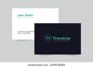 Tours And Travels business card template. A clean, modern, and high-quality design business card vector design. Editable and customize template business card