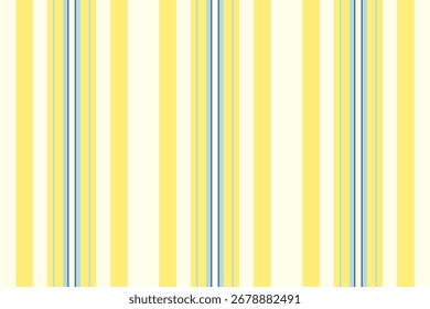 Vertical de fondo textil Tovely, arriba textura de tela de Vector. Líneas sin fisuras de patrón de rayas de Fayer en la paleta de colores amarillo y blanco.