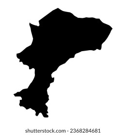 Tovuz district map, administrative division of Azerbaijan.