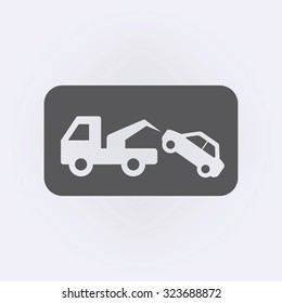 Tow Away No Parking Sign . Vector illustration